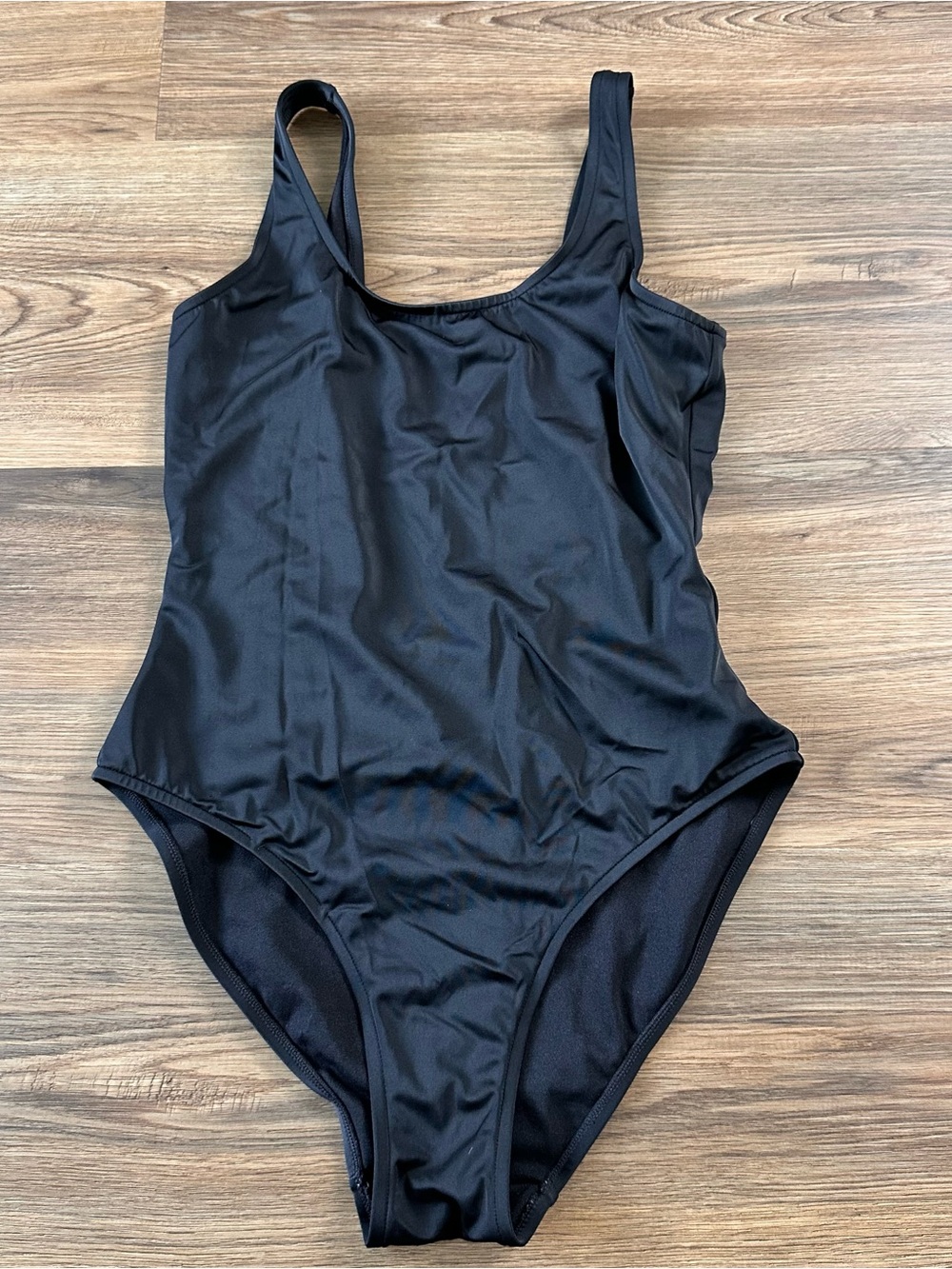 Onia One Piece Swimsuit Womens Large Black Scoop Neck Classic Beach Modest EUC
